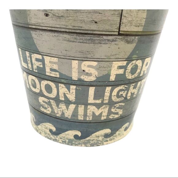 Beach Pail Decor Accent Blue Primitives by Kathy - Picture 5 of 9